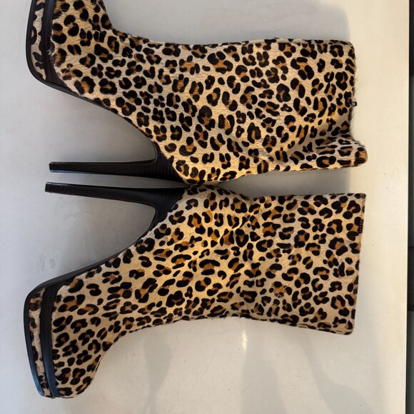 Leopard high heeled boots - Picture 2 of 5